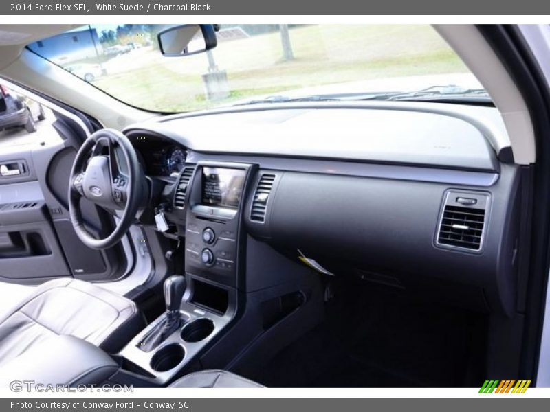 White Suede / Charcoal Black 2014 Ford Flex SEL