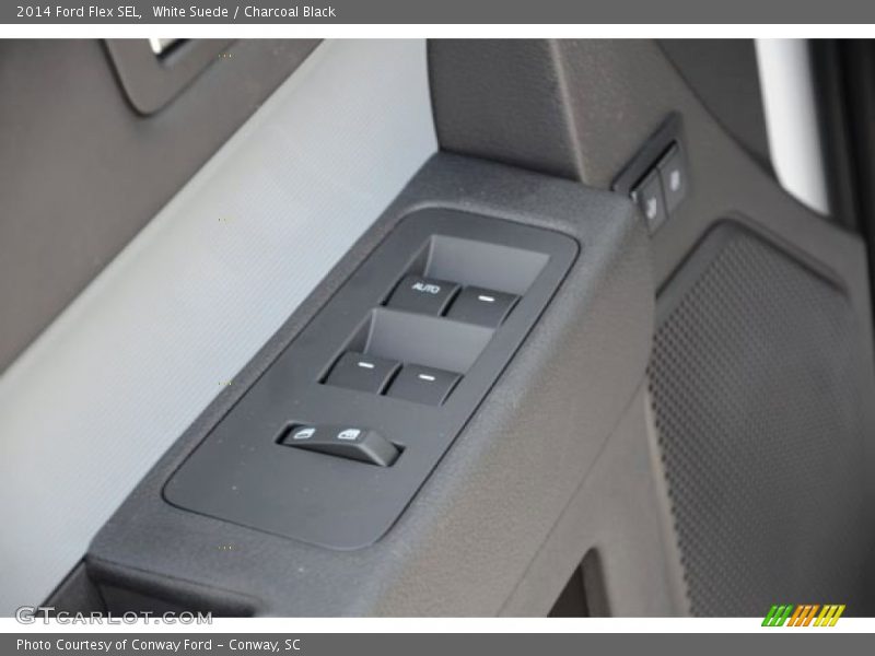 White Suede / Charcoal Black 2014 Ford Flex SEL
