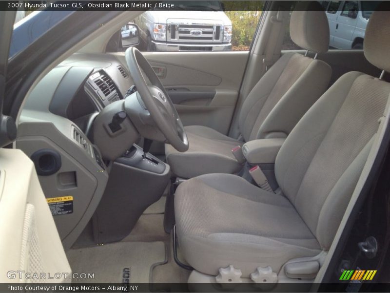 Obsidian Black Metallic / Beige 2007 Hyundai Tucson GLS