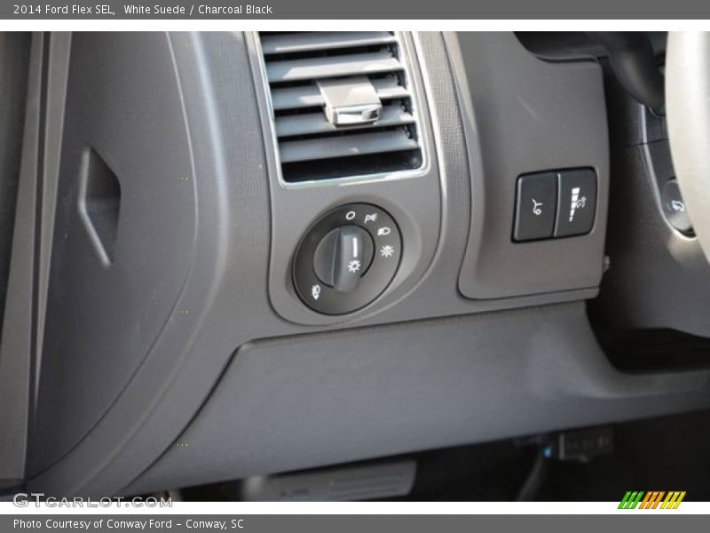 White Suede / Charcoal Black 2014 Ford Flex SEL