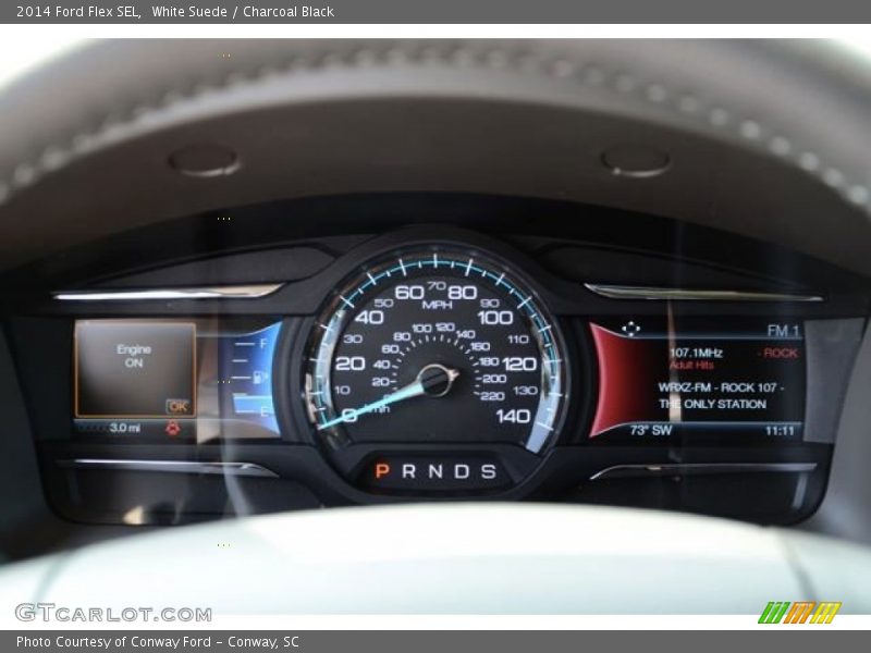 White Suede / Charcoal Black 2014 Ford Flex SEL
