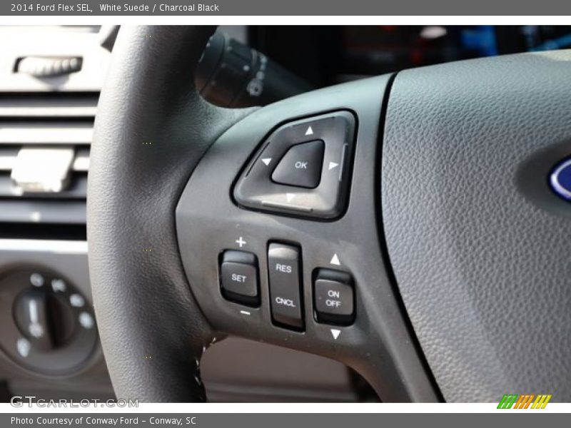 White Suede / Charcoal Black 2014 Ford Flex SEL