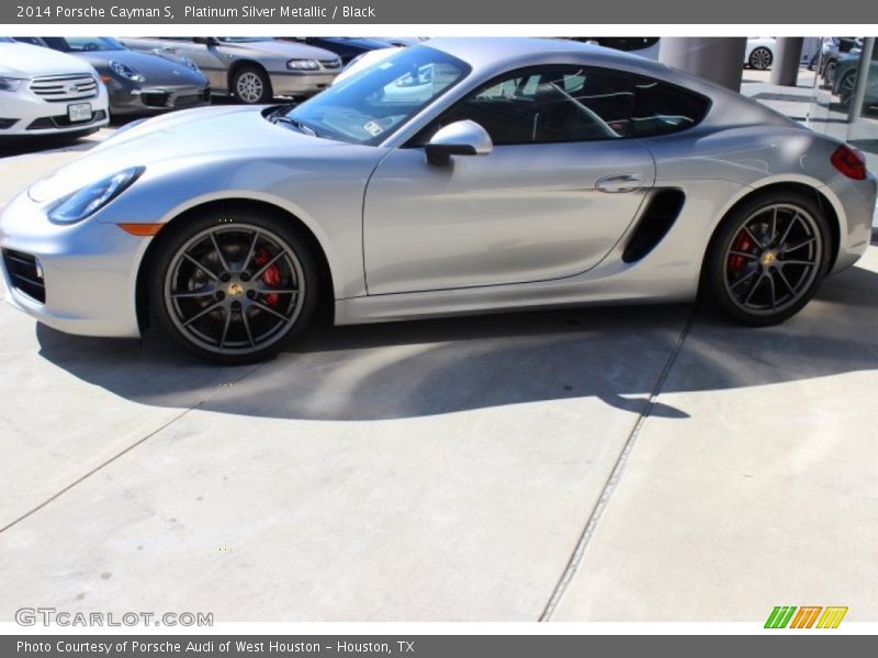 Platinum Silver Metallic / Black 2014 Porsche Cayman S