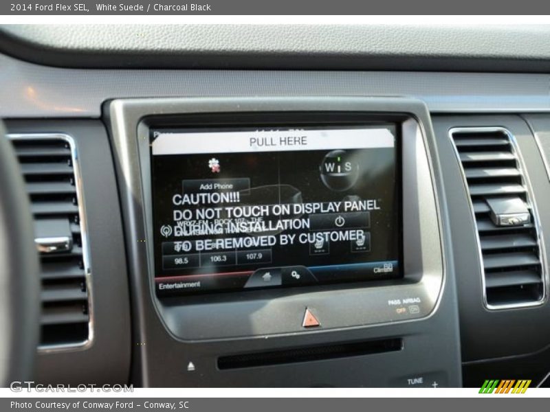 White Suede / Charcoal Black 2014 Ford Flex SEL