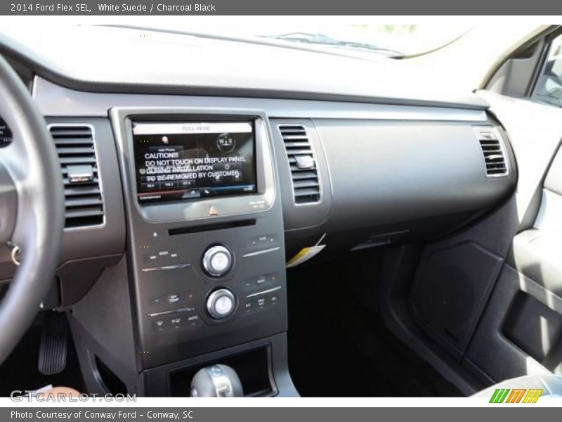 White Suede / Charcoal Black 2014 Ford Flex SEL