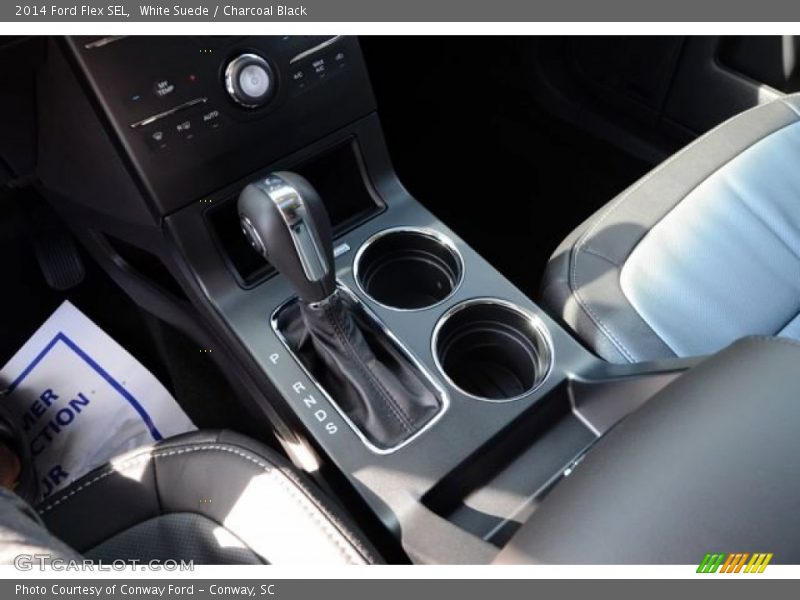 White Suede / Charcoal Black 2014 Ford Flex SEL
