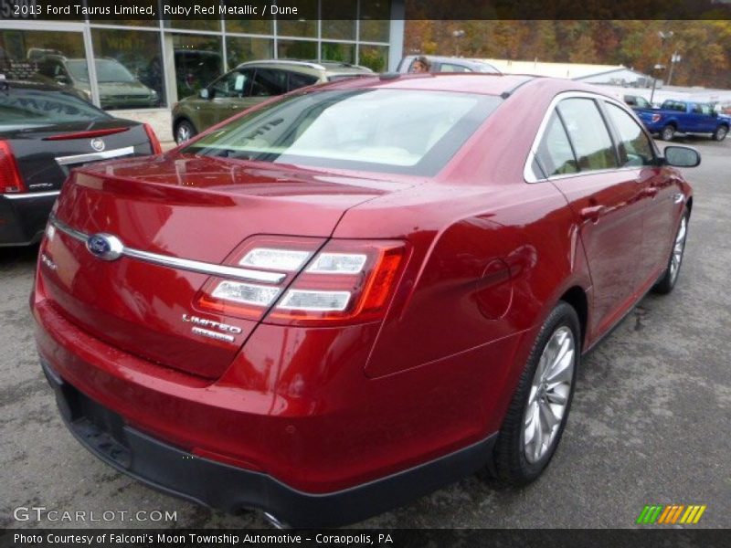 Ruby Red Metallic / Dune 2013 Ford Taurus Limited