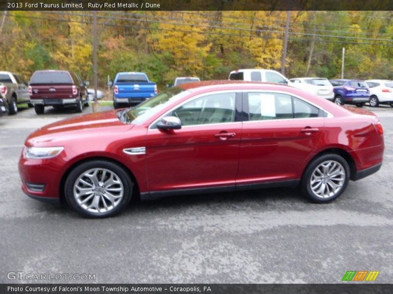 Ruby Red Metallic / Dune 2013 Ford Taurus Limited