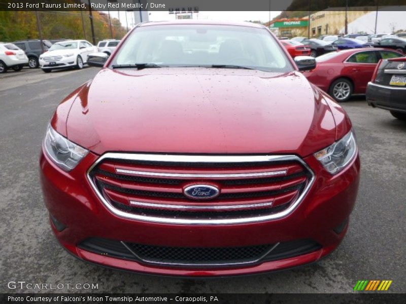 Ruby Red Metallic / Dune 2013 Ford Taurus Limited