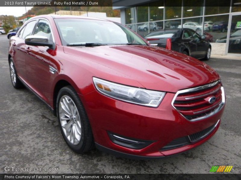 Ruby Red Metallic / Dune 2013 Ford Taurus Limited