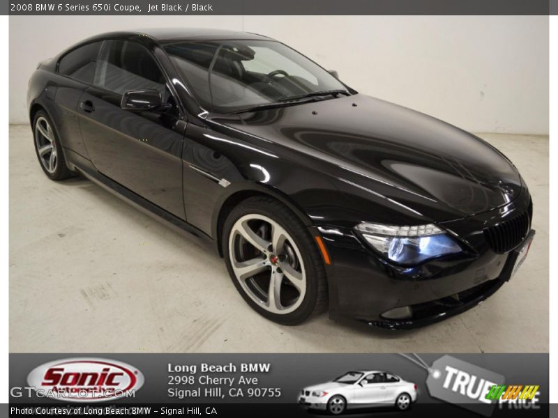 Jet Black / Black 2008 BMW 6 Series 650i Coupe