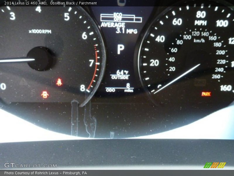 Obsidian Black / Parchment 2014 Lexus LS 460 AWD