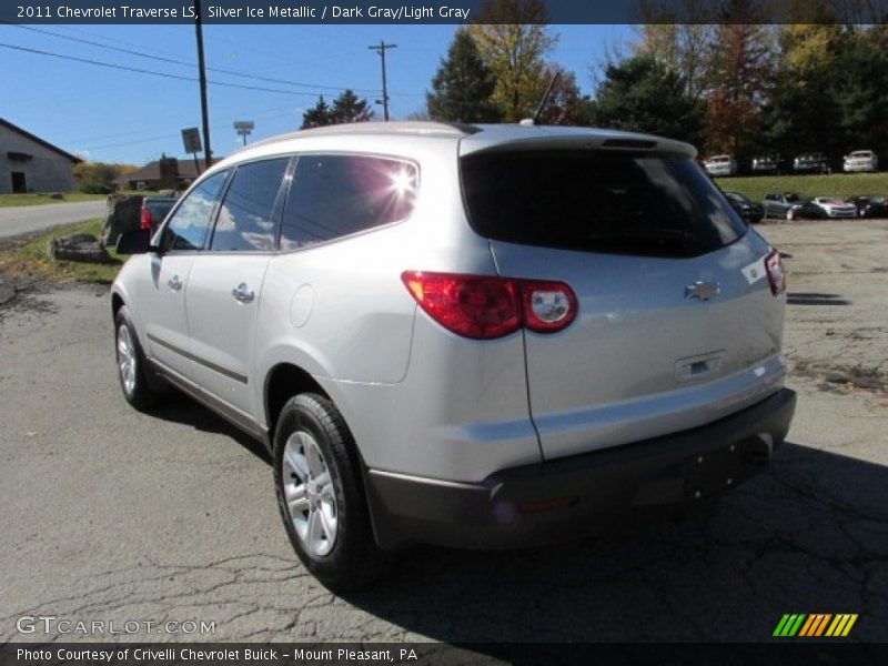 Silver Ice Metallic / Dark Gray/Light Gray 2011 Chevrolet Traverse LS