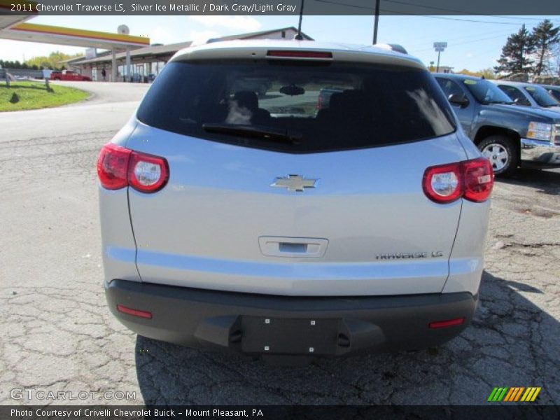 Silver Ice Metallic / Dark Gray/Light Gray 2011 Chevrolet Traverse LS