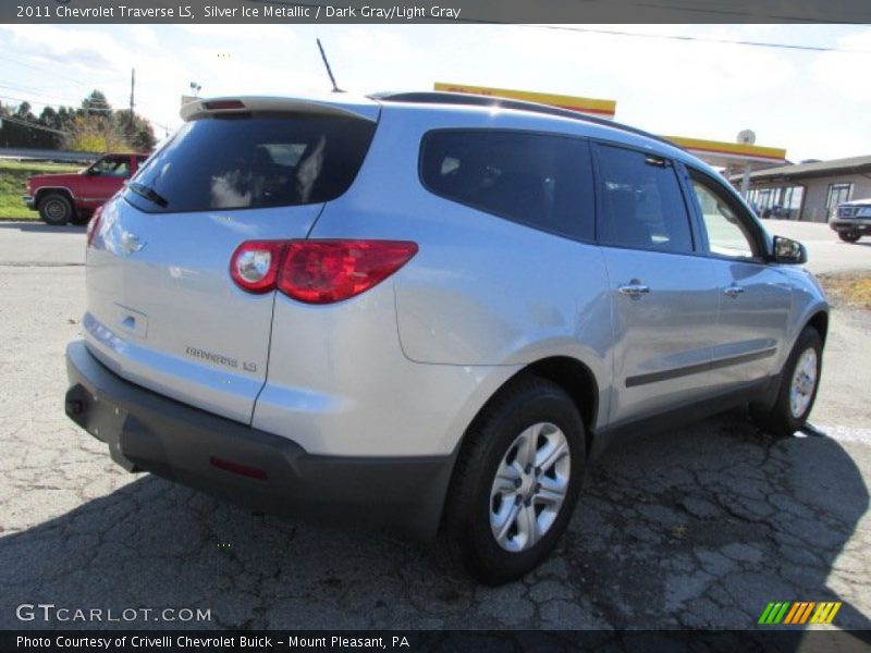 Silver Ice Metallic / Dark Gray/Light Gray 2011 Chevrolet Traverse LS