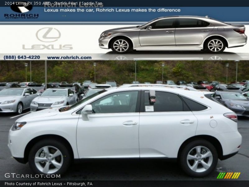 Starfire Pearl / Saddle Tan 2014 Lexus RX 350 AWD