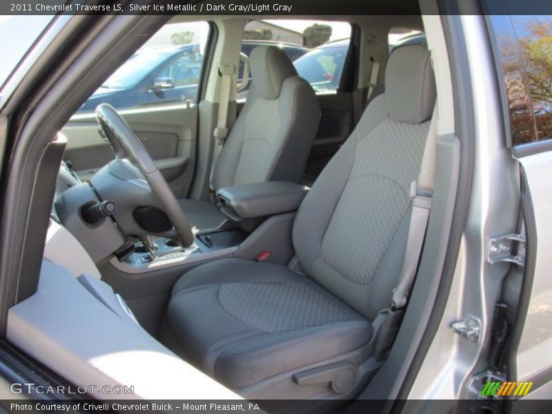 Silver Ice Metallic / Dark Gray/Light Gray 2011 Chevrolet Traverse LS