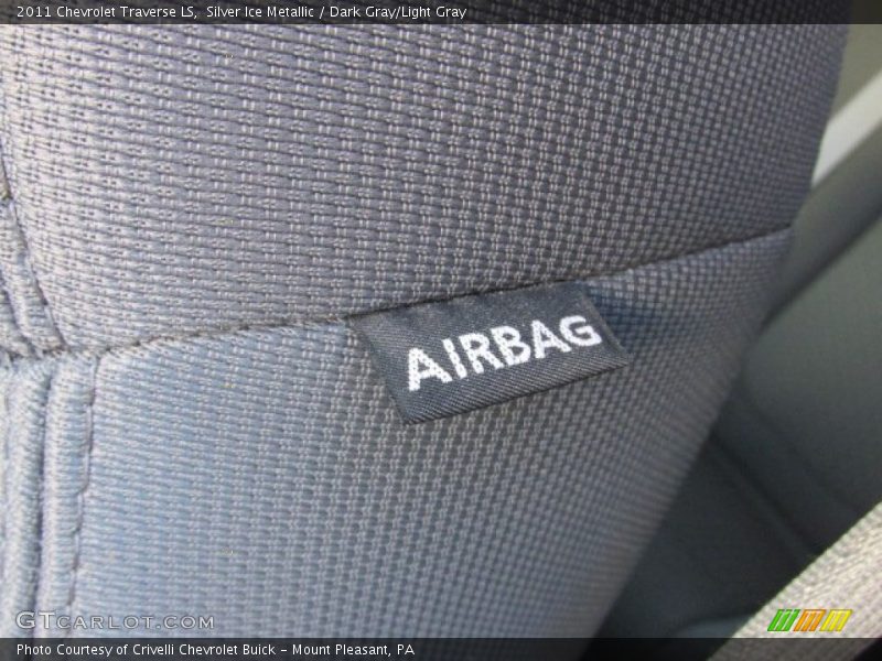 Silver Ice Metallic / Dark Gray/Light Gray 2011 Chevrolet Traverse LS