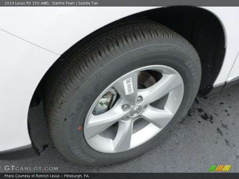 Starfire Pearl / Saddle Tan 2014 Lexus RX 350 AWD