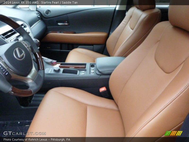 Starfire Pearl / Saddle Tan 2014 Lexus RX 350 AWD