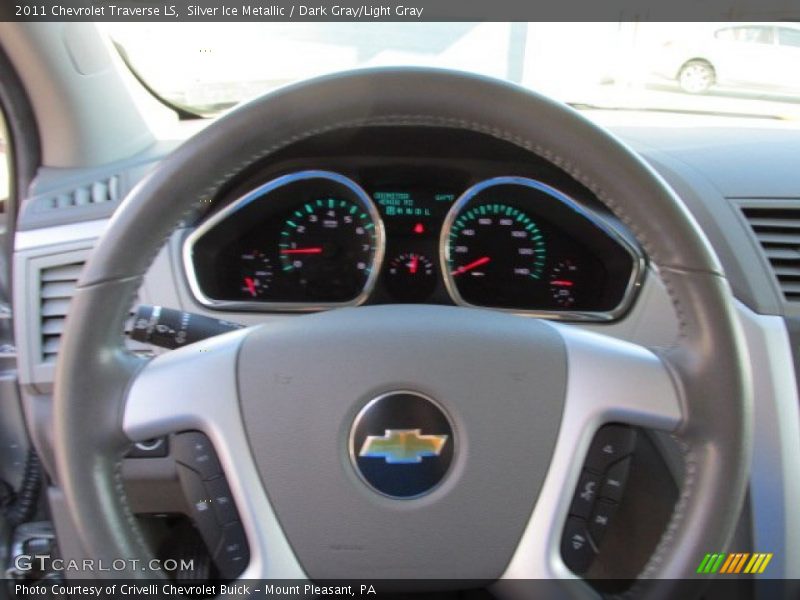 Silver Ice Metallic / Dark Gray/Light Gray 2011 Chevrolet Traverse LS