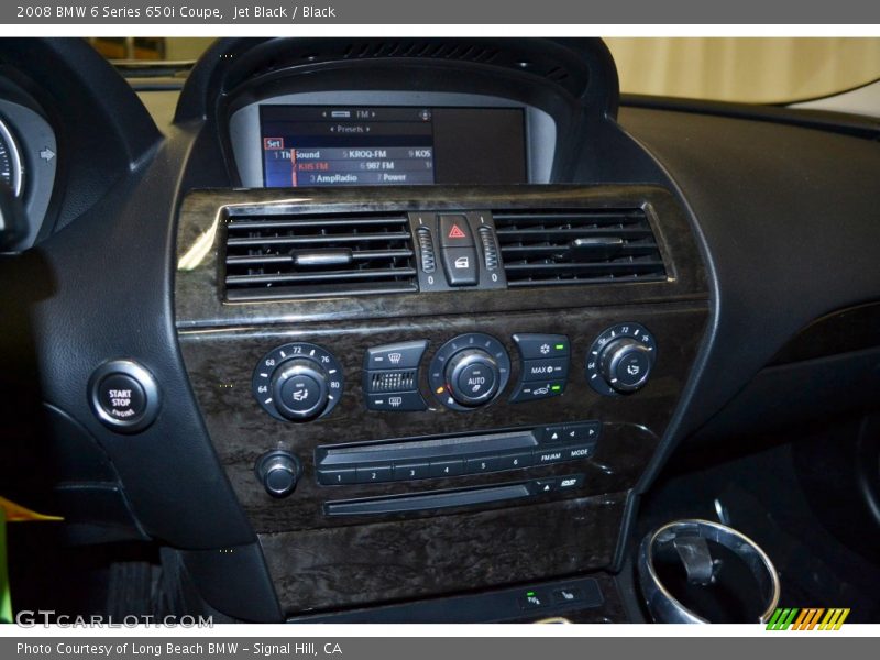 Jet Black / Black 2008 BMW 6 Series 650i Coupe