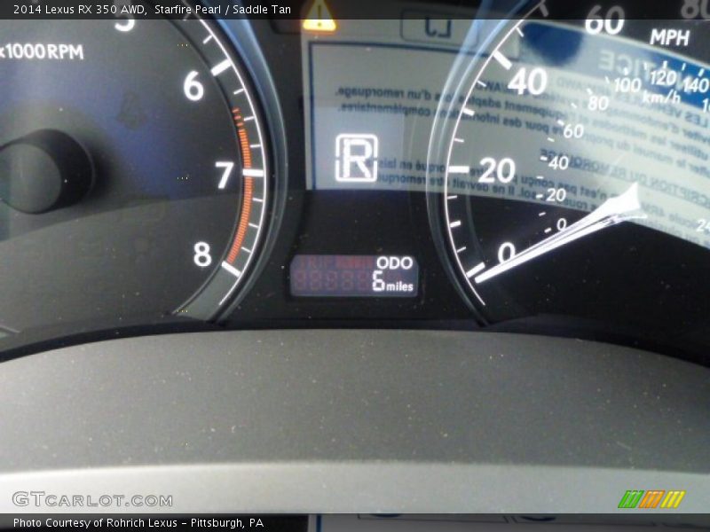 Starfire Pearl / Saddle Tan 2014 Lexus RX 350 AWD