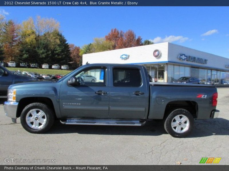 Blue Granite Metallic / Ebony 2012 Chevrolet Silverado 1500 LT Crew Cab 4x4