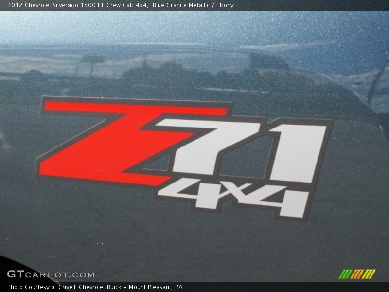 Blue Granite Metallic / Ebony 2012 Chevrolet Silverado 1500 LT Crew Cab 4x4