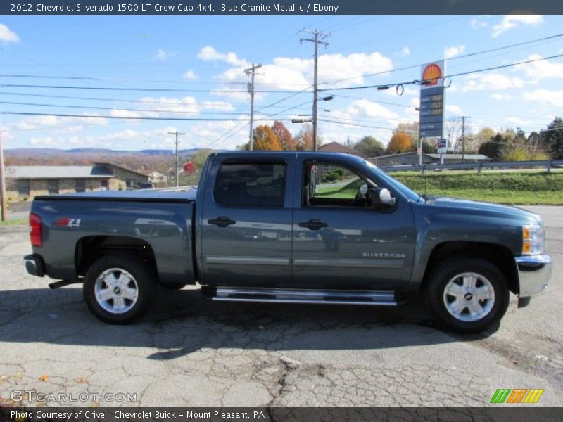Blue Granite Metallic / Ebony 2012 Chevrolet Silverado 1500 LT Crew Cab 4x4