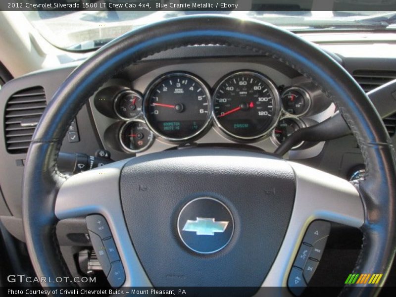 Blue Granite Metallic / Ebony 2012 Chevrolet Silverado 1500 LT Crew Cab 4x4