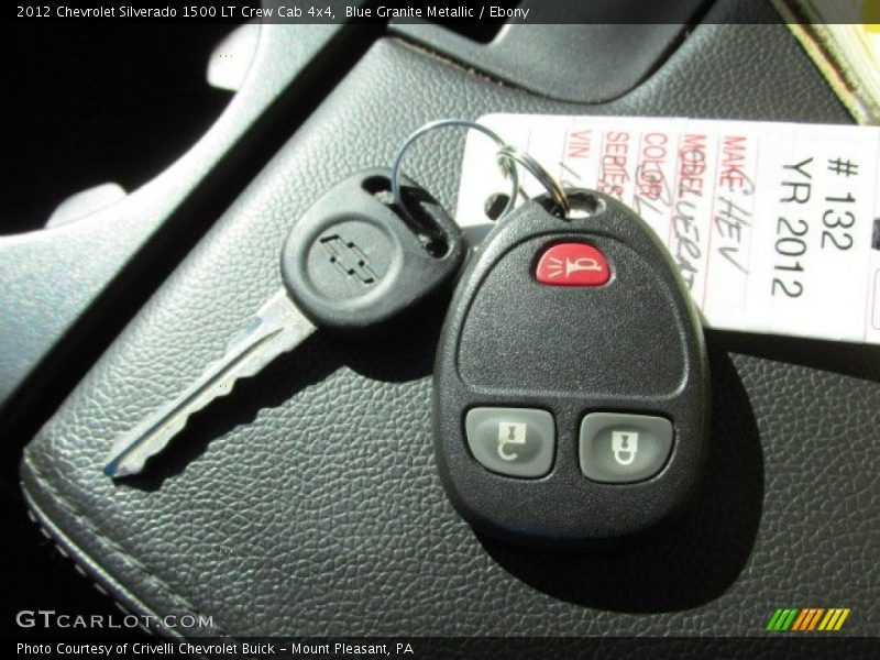 Blue Granite Metallic / Ebony 2012 Chevrolet Silverado 1500 LT Crew Cab 4x4