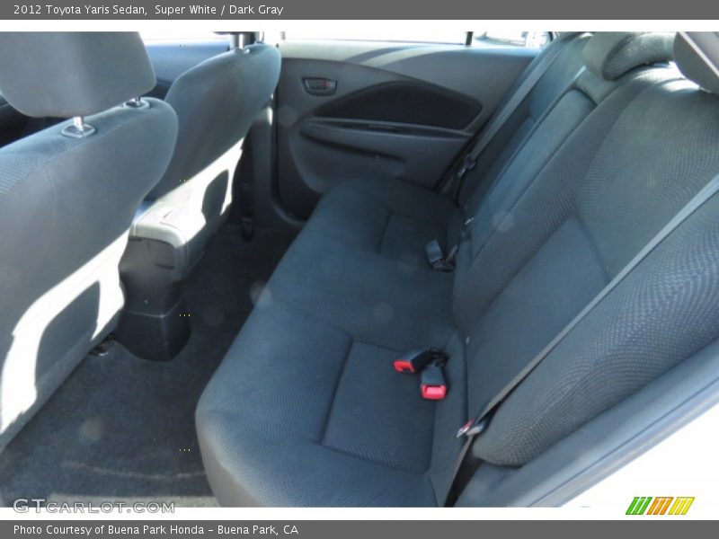 Super White / Dark Gray 2012 Toyota Yaris Sedan