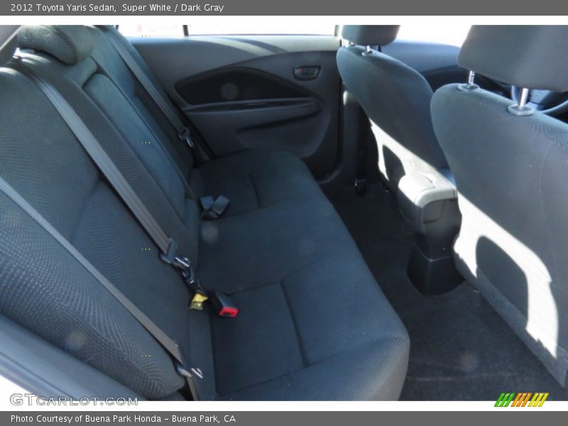 Super White / Dark Gray 2012 Toyota Yaris Sedan