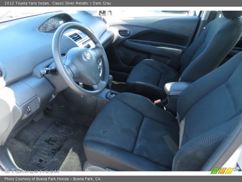Classic Silver Metallic / Dark Gray 2012 Toyota Yaris Sedan