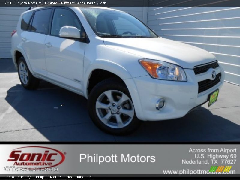 Blizzard White Pearl / Ash 2011 Toyota RAV4 V6 Limited