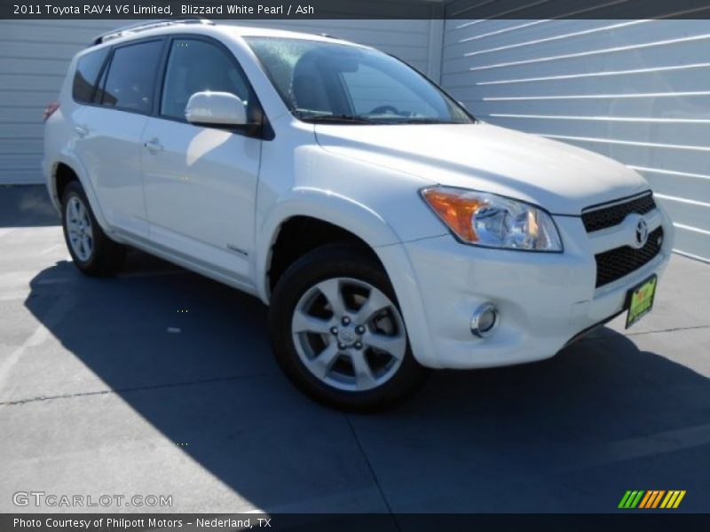 Blizzard White Pearl / Ash 2011 Toyota RAV4 V6 Limited