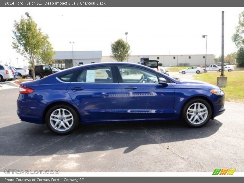 Deep Impact Blue / Charcoal Black 2014 Ford Fusion SE