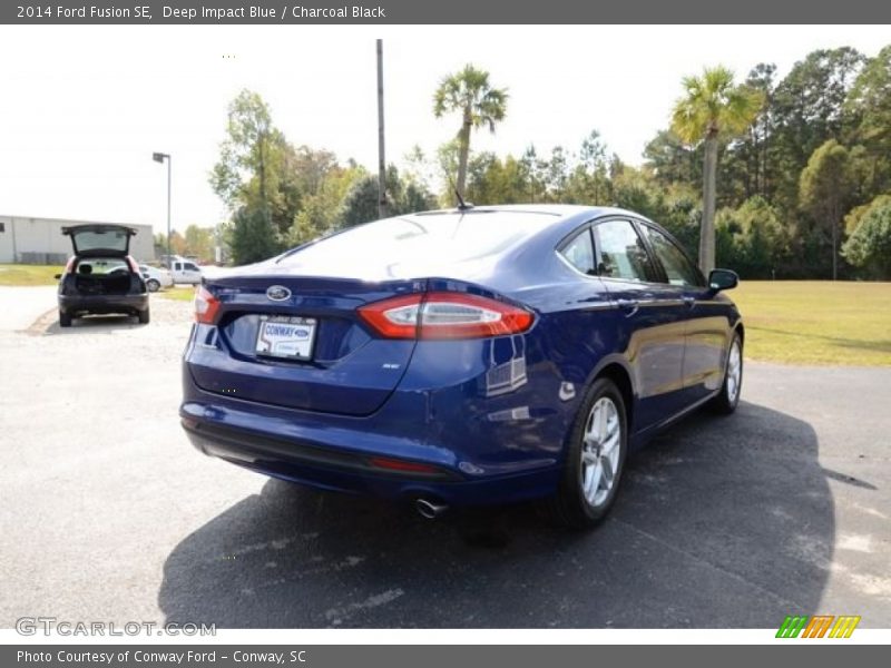 Deep Impact Blue / Charcoal Black 2014 Ford Fusion SE