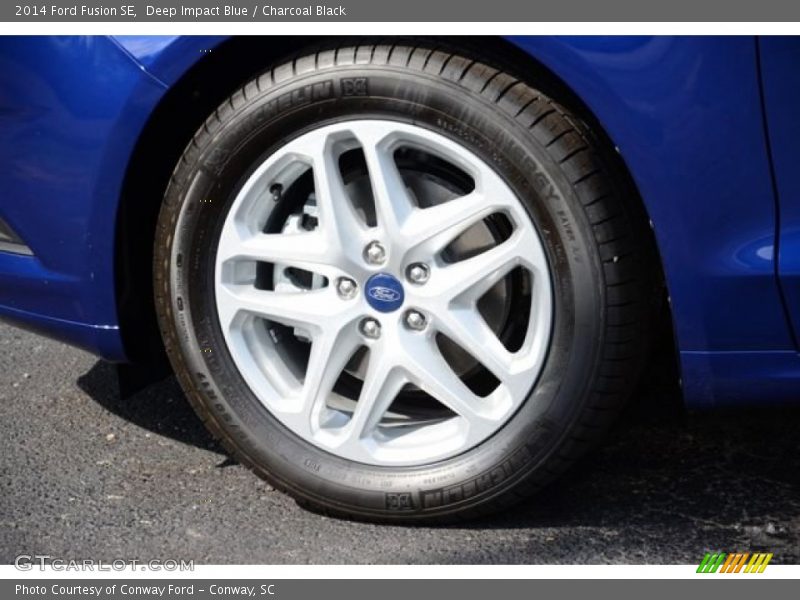 Deep Impact Blue / Charcoal Black 2014 Ford Fusion SE