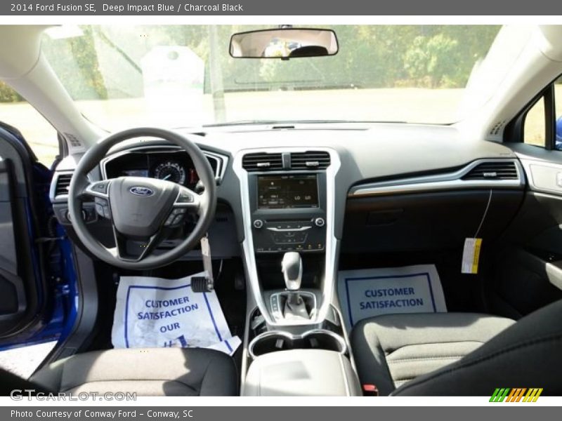Deep Impact Blue / Charcoal Black 2014 Ford Fusion SE