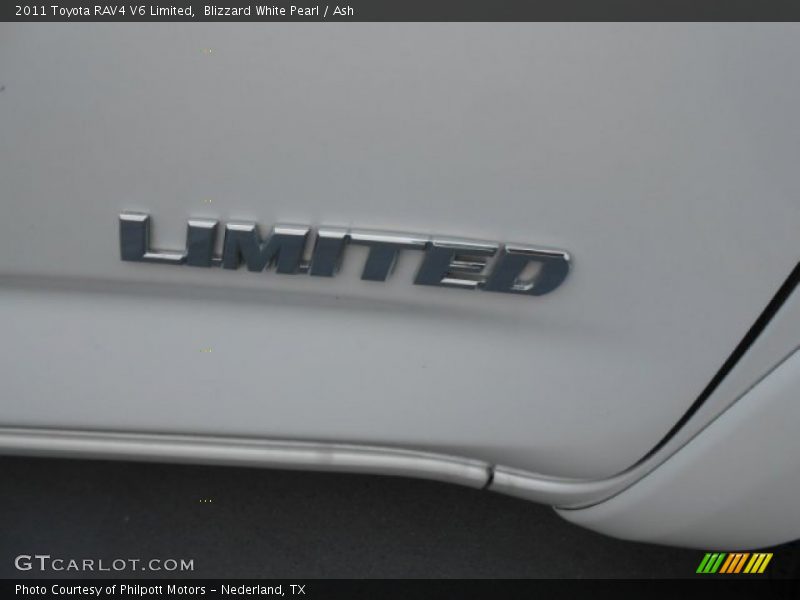 Blizzard White Pearl / Ash 2011 Toyota RAV4 V6 Limited