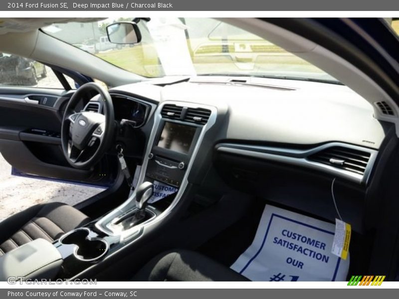 Deep Impact Blue / Charcoal Black 2014 Ford Fusion SE