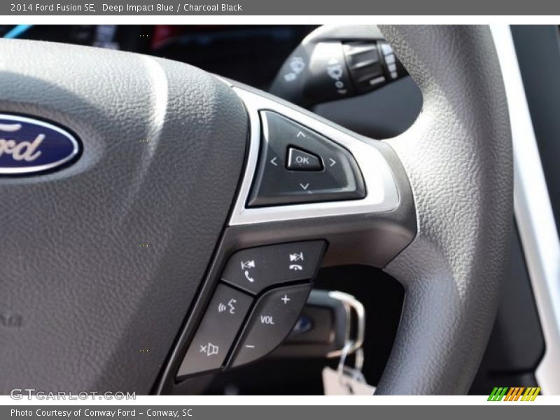 Deep Impact Blue / Charcoal Black 2014 Ford Fusion SE