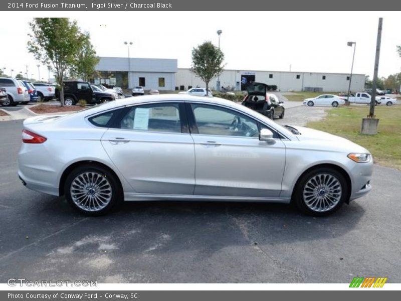 Ingot Silver / Charcoal Black 2014 Ford Fusion Titanium