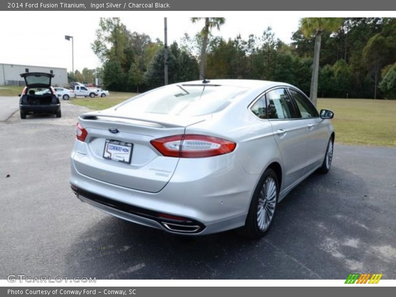 Ingot Silver / Charcoal Black 2014 Ford Fusion Titanium
