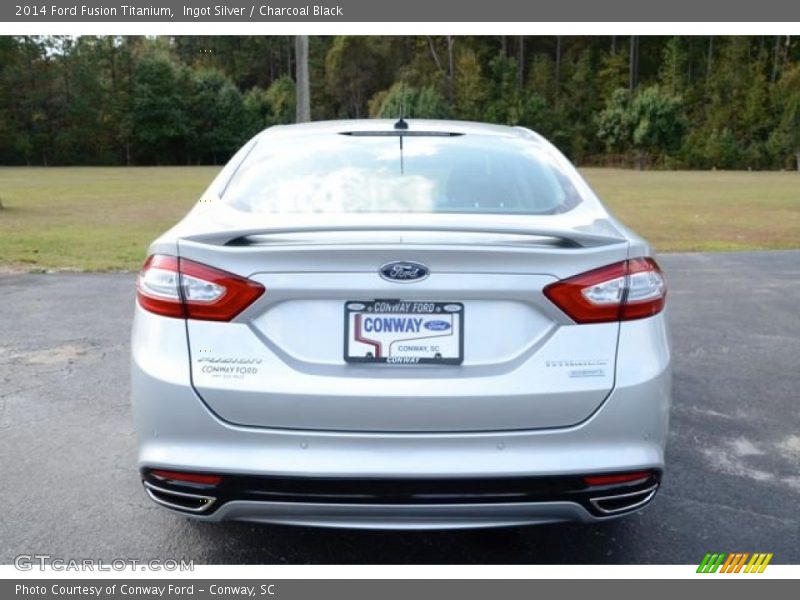 Ingot Silver / Charcoal Black 2014 Ford Fusion Titanium