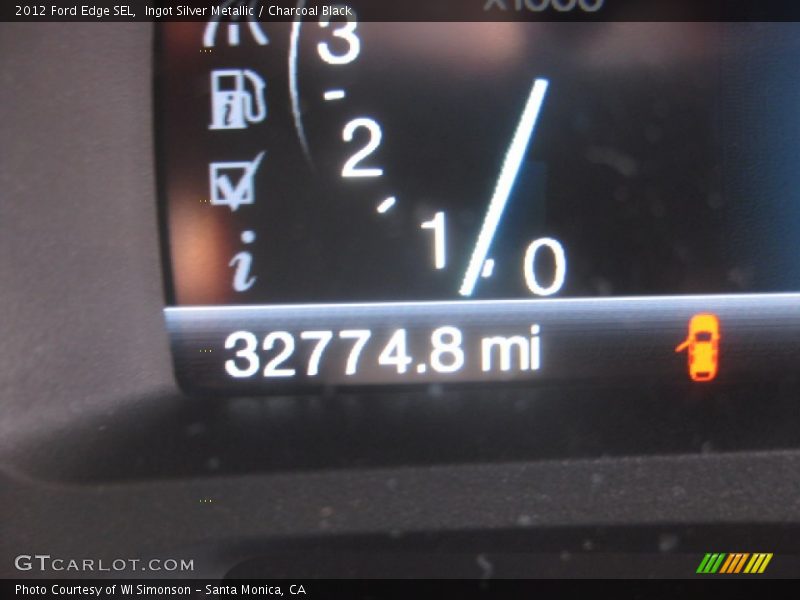 Ingot Silver Metallic / Charcoal Black 2012 Ford Edge SEL