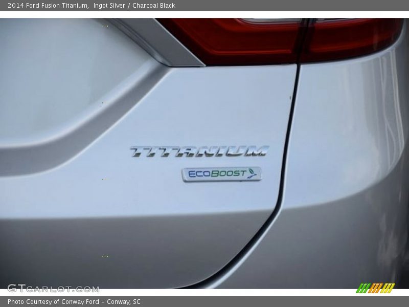 Ingot Silver / Charcoal Black 2014 Ford Fusion Titanium