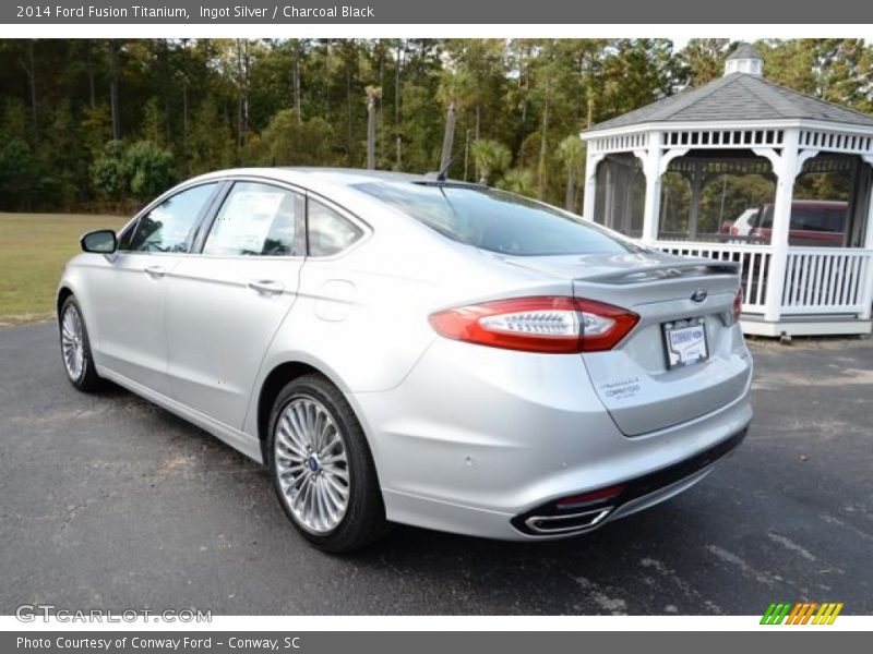 Ingot Silver / Charcoal Black 2014 Ford Fusion Titanium